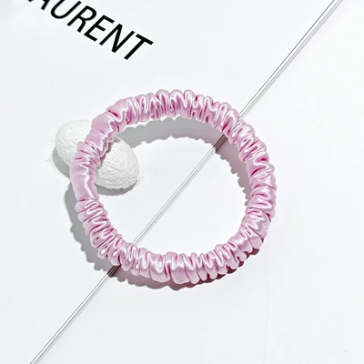 Saç üçün rezinlər Mulberry Silk Scrunchie - 30mm-1cm-hair-tie-smoke-pink-purple