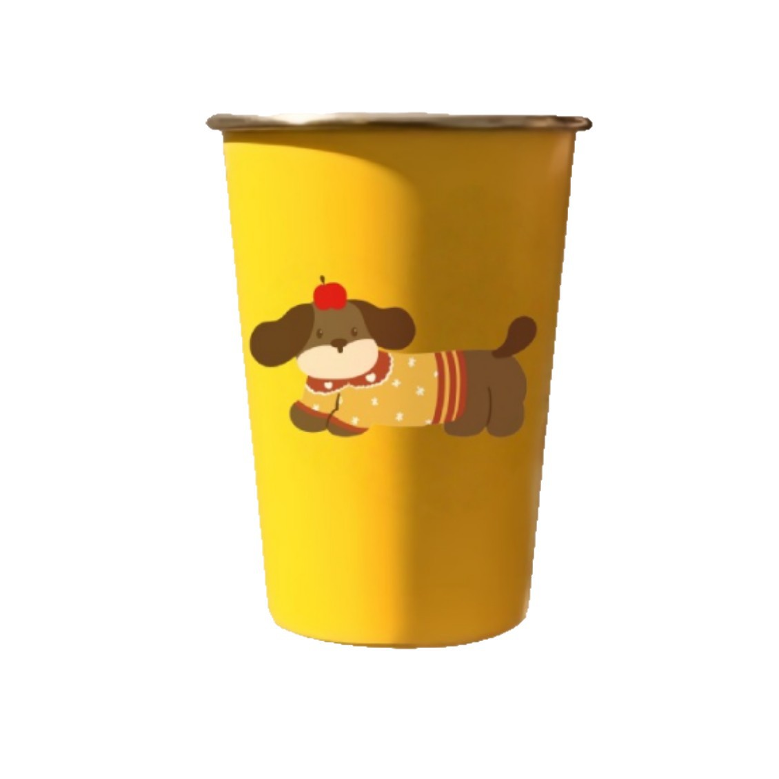 Nuevo lindo taza de enjuague de perro salchicha casero taza de cepillo de dientes taza de lavado taza de viaje de pareja de estudiantes taza de acero inoxidable