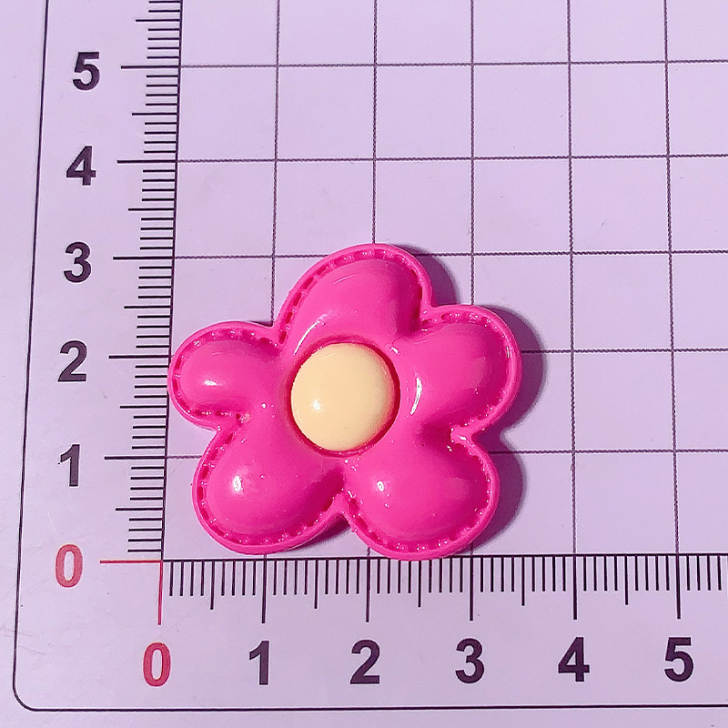 Mediano nuevo accesorios de resina de flores de dopamina DIY accesorios para el cabello caja de teléfono móvil colgante hecho a mano agujero material de hebilla de zapatos