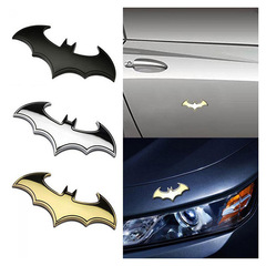 Cross-border 3rd generation metal bat car sticker, thick 3D stereoscopic modification car body rear decoration car logo bat sticker