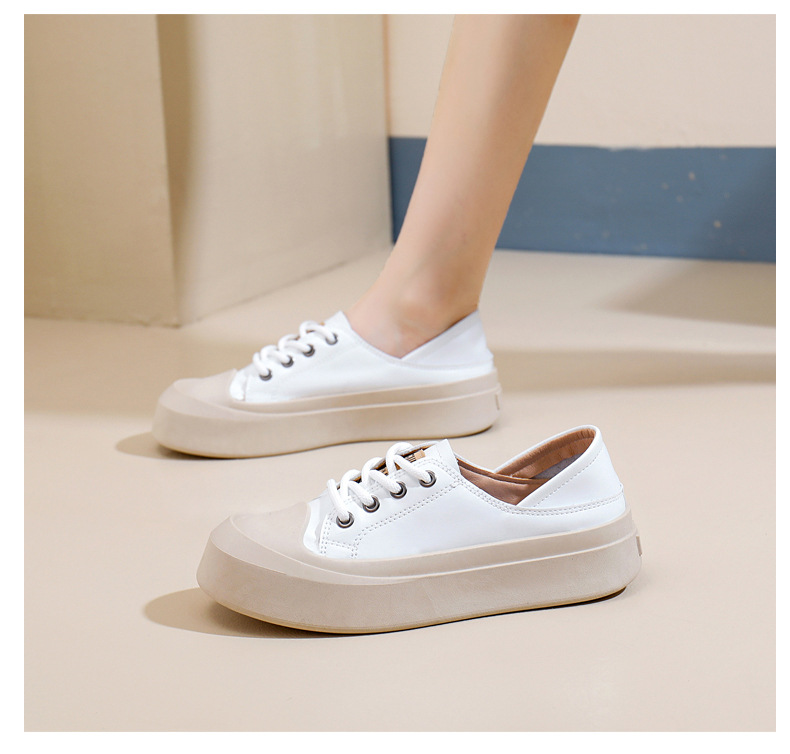 Forrest Gump 2024 nya höststudentskor i koreansk version, mångsidiga och casual, trendiga, tjocka sulor, moderiktiga brädorskor_voghion.com