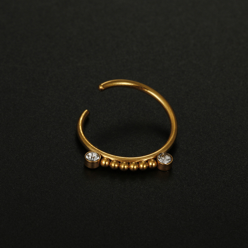 1 Piece Quantity Fashion Round Stainless Steel Plating Nose Ring 1 Piece Nose Pin
