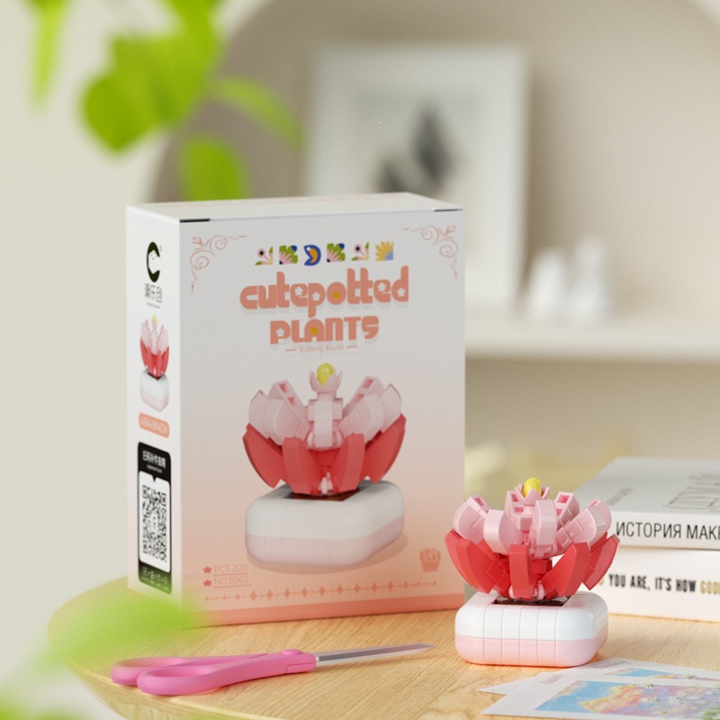 Chao Le Chuang 7345 - 7348 flores interestelares arco iris ramo de flores ensamblaje bloques de construcción juguetes para niños niñas rompecabezas adornos