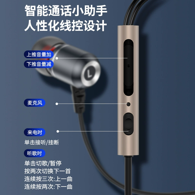 Новые цифровые аудио-декодирующие TYPE-C наушники совместимы с телефоном с плоским портом, управление по линии, внутри уха, металлопроводные наушники