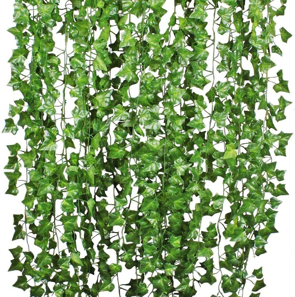 Amazon Transfronteriza Popular de ratán artificial de la Ivy hojas falsas de plástico flor planta colgante decoración al por mayor