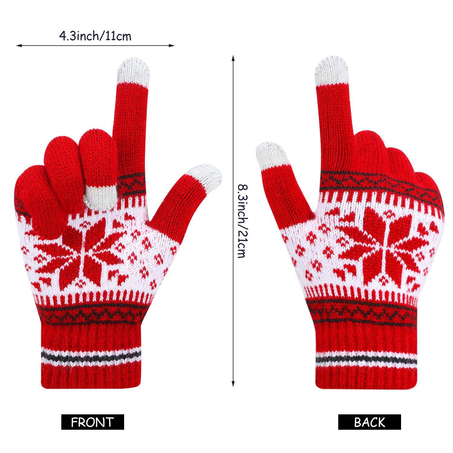 Unisex Fashion Snowflake Knitted Fabric Gloves 1 Pair display picture 1