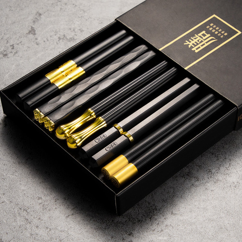 Youshengmeidi Shuangshihui new chopsticks for household use, one person and one chopstick for meal sharing, alloy chopsticks, Japanese chopsticks live broadcast