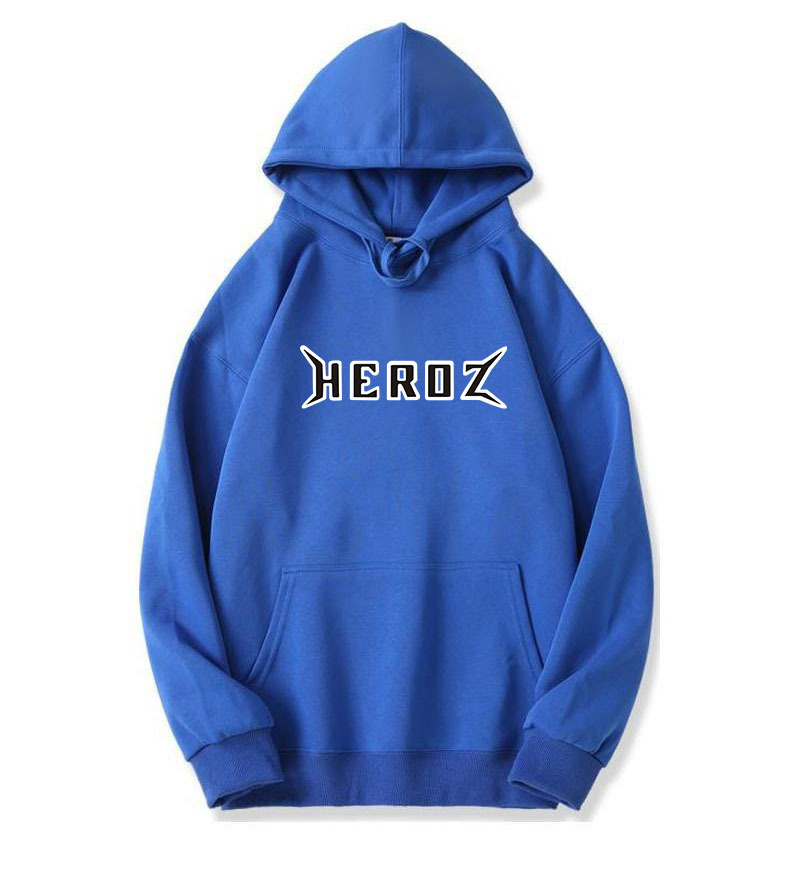 Men's Clothing 400G Silver Fox Fleece Fleece Lined Sweatshirt, Long Sleeves, Fleece Lined Drop Shoulder Hoodie, Hero Letter Autumn And Winter Style._viptrois.com