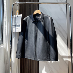 Steady JIN Suede Genuine Leather Shirt Collar Removable Seamless Down Two-Wearing Men's Jacket