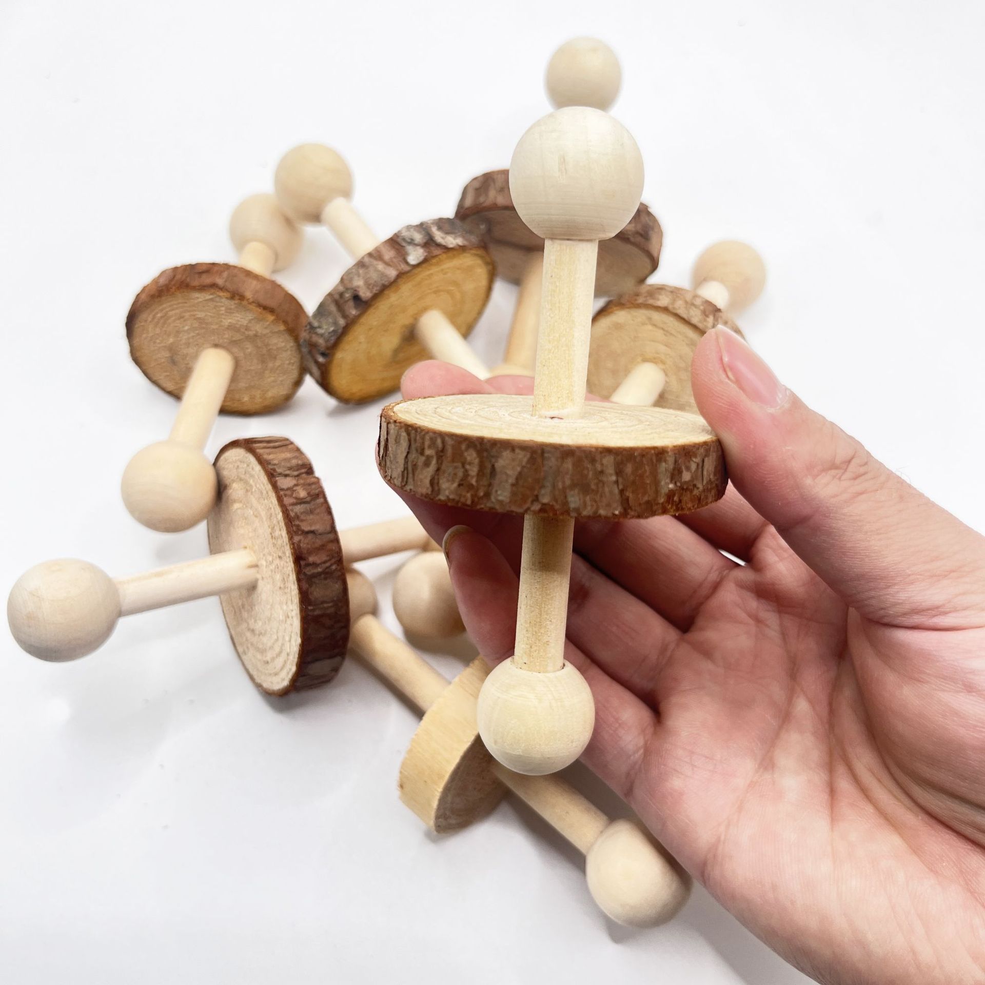 Hámster madera maciza monacal juguete pequeño mascota rechinar los dientes, morderse y aliviar el aburrimiento, jugar con juguetes pequeños suministros para mascotas accesorios de madera