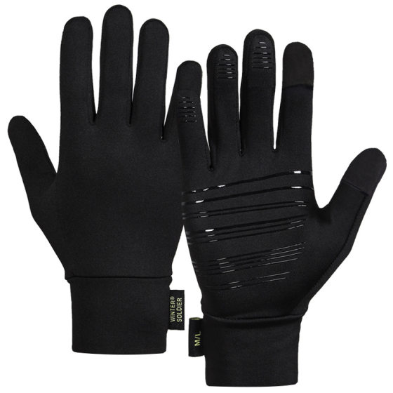 Knitted ski warm gloves autumn and winter riding sports windproof waterproof men's and women's non-slip touch screen inner gloves