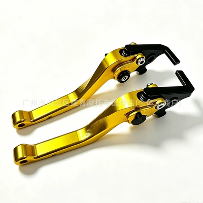 Other brake systems — lever handlebar accessories - 6d-long-style-in-gold-color-one-pair-of-black-clasps