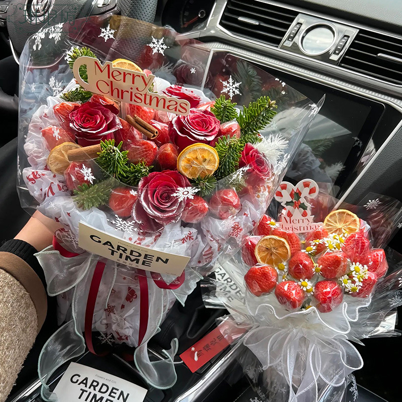 [Oferta especial] tarjetas de Navidad alienígenas ramo de flores tarjetas de regalo regalo de regalo de felicitación mensaje de tarjetas de dibujos animados Feliz Navidad