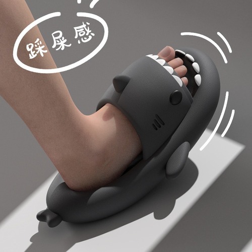 Sandal with Poop Feeling Men's Summer Outer Wearing Internet Celebrity Shark Ins Trend Home Use Couple Sports Cool Slippers for Men