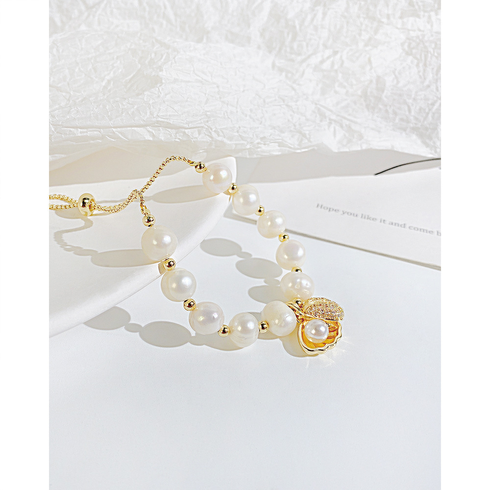 Fashion Shell Copper Bracelets Pearl No Inlaid Copper Bracelets