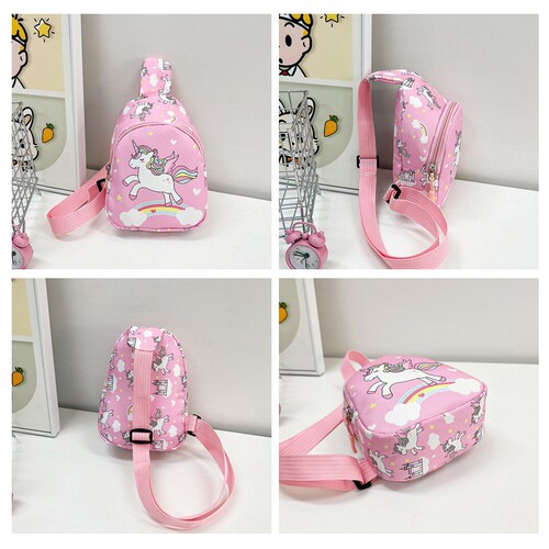 Children's Fashion Small Chest Bag Trendy Cool Boy Cartoon Single Shoulder Bag Personality Baby Pocket Money Bag For Kids Outing Crossbody Bag