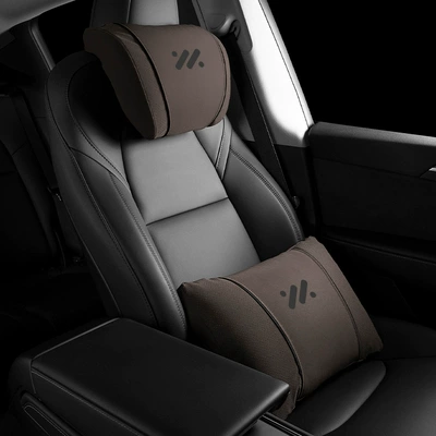 Waist support | Suitable for Zhiji L7 Headrest and - model-k-noble-black-zhiji-headrest-lumbar-support-pair