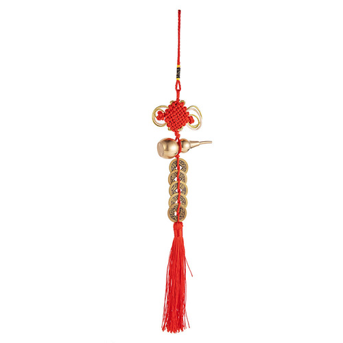 Thickened Five Emperors Coin Pendant 7cm Copper Gourd Phnom Penh Wealth Knot Hanging Door Upper Door Frame Copper Coin Manufacturer Wholesale