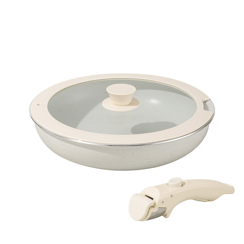 Mango desmontable transfronterizo antiadherente pan de arroz doméstico de piedra de arroz de carne de fondo plano salsa de salsa de carne de verduras fritas set