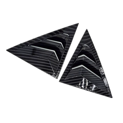 Suitable for Kia Forte 09-17 Rear Triangle Window Blinds to Be Modified into Carbon Fiber Wind-Resistant Special Car Windows (Şüşə kənarı xromları/moldingləri) - kia-fredi-09-17-carbon-fiber-pair