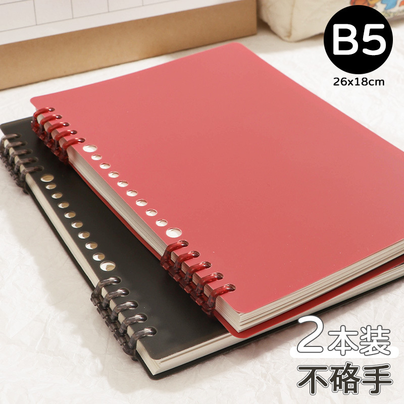 B5 black+red (2 books) (upgrade thick paper)