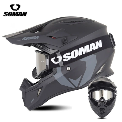 Motosiklet kaskı (dəbilqə) Electric Bike Full-Face Helmet, Women's - matt-black-diamond-with-silver-goggles-s