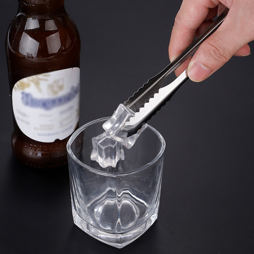 Factory direct supply bar supplies thickened stainless steel ice clips barbecue bread sugar clips extended ice clips