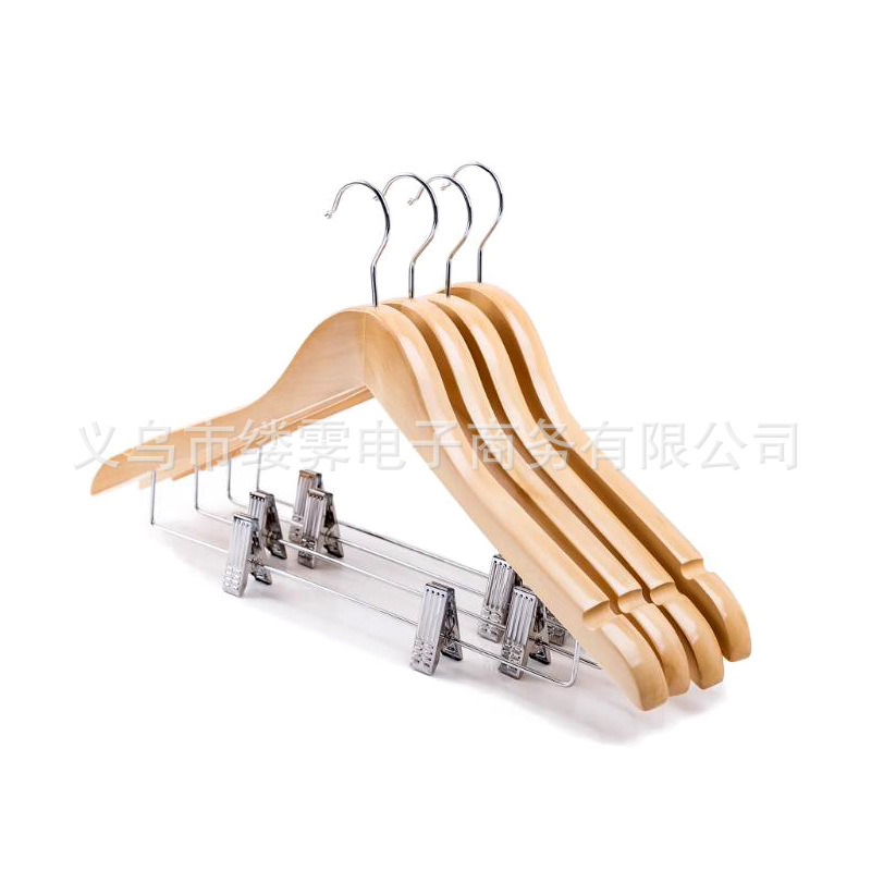 percha de ropa de madera gruesa sin marcas hotel trajes percha de ropa de hombre y mujer hotel armario percha de ropa de ropa de cama