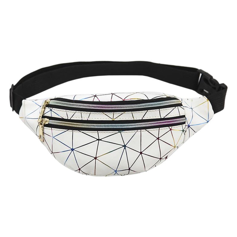 Manufacturer's Waist Bag Pu Leather Patchwork Pattern Unisex Crossbody Bag Personalized Laser Beach Bag Chest Bag Urban Simple