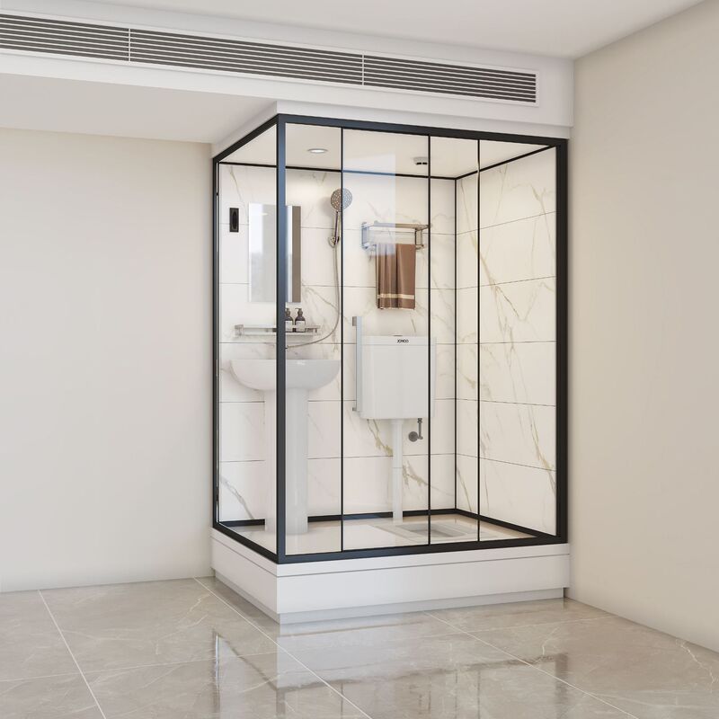 Integrated Shower Room with Dry and Wet Separation, Integrated Bathroom with Squat Toilet, Dry and Wet Separation Toilet Manufacturer