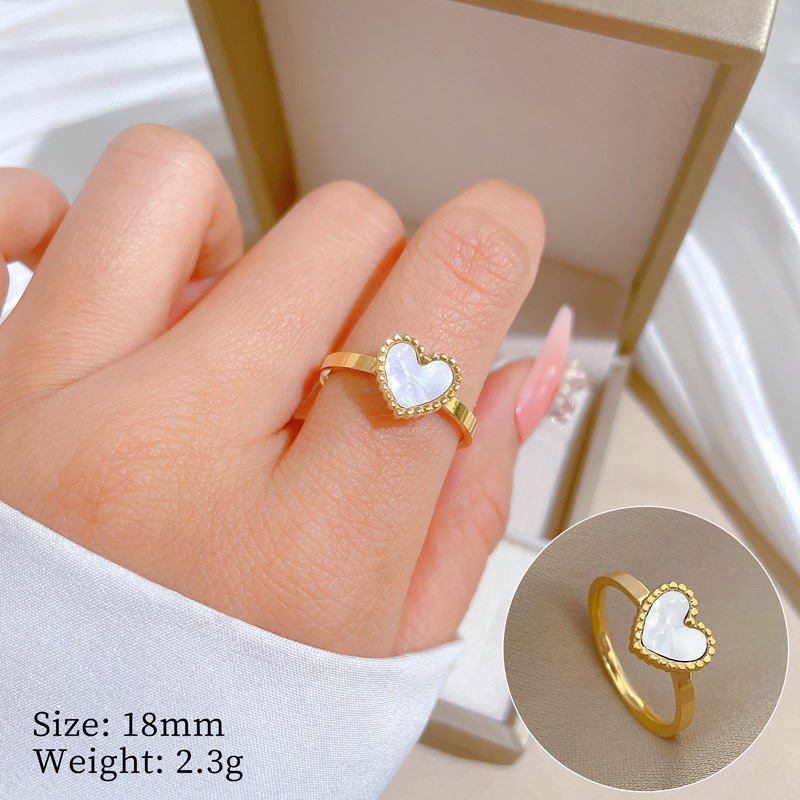 Schwarzer Und Weißer Titanstahlring Für Damen Und Herren_voghion.com