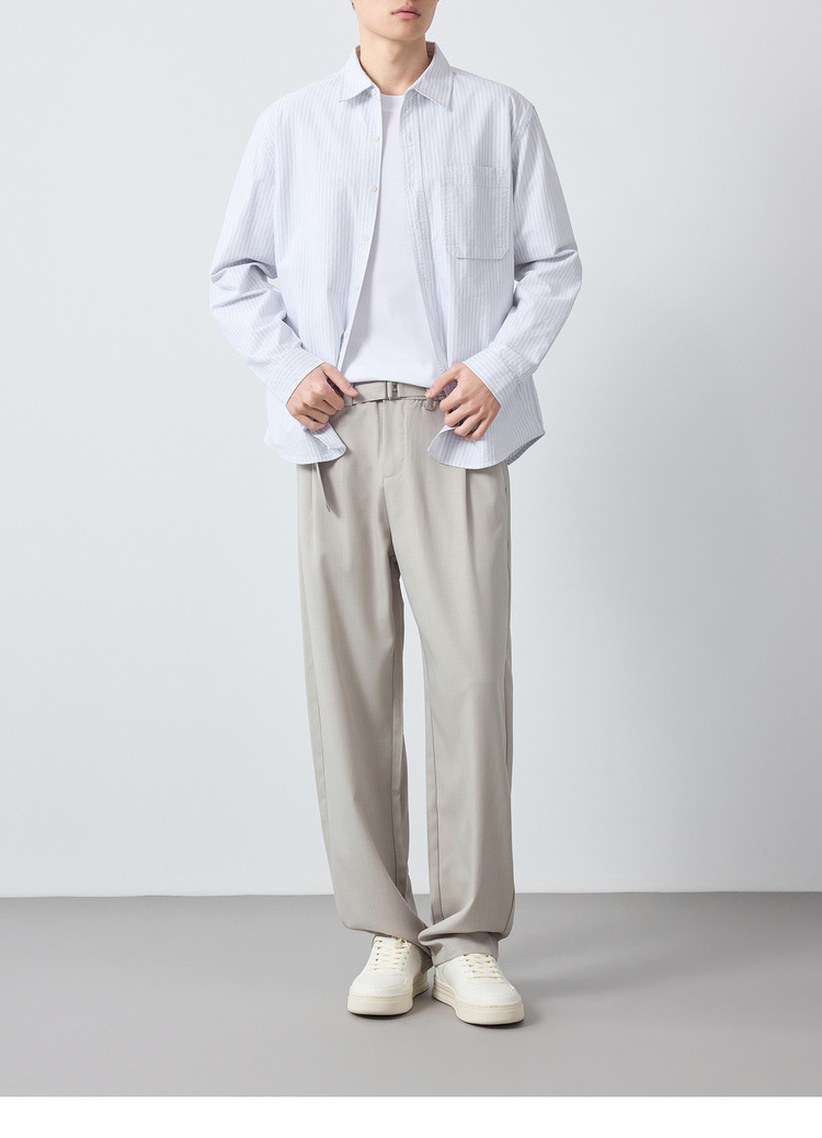 Áo sơ mi nam dài tay sọc Oxford cotton cao cấp phong cách công sở — Xanh ngọc lam tốicolor chi tiết 21