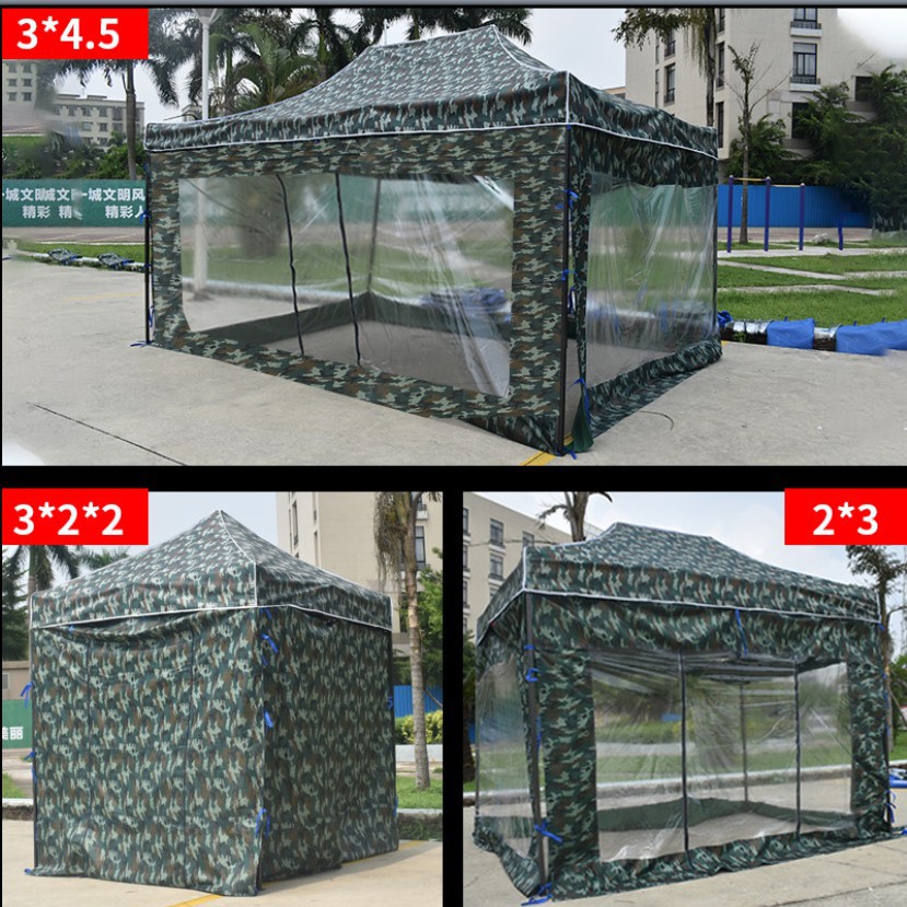 加粗迷彩折叠帐篷印字四脚雨棚伸缩遮阳棚停车帐篷摆摊防雨大伞