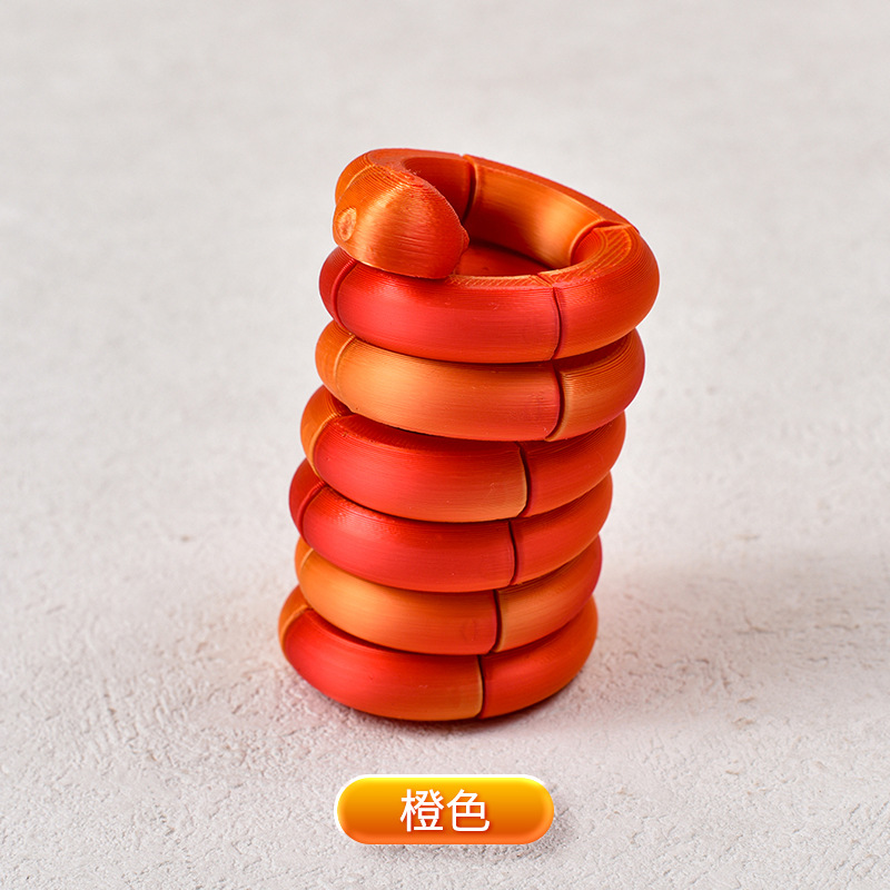 Venta caliente estilo transfronterizo 3d impresión juguete serpiente impresión decoración 3d impresión modelo de serpiente