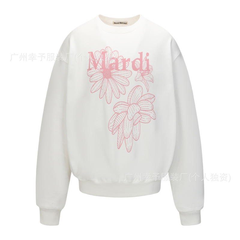 韩国Mardi卫衣赵露思同款小雏菊腊肠狗女秋冬刺绣印花套头圆领外|undefined