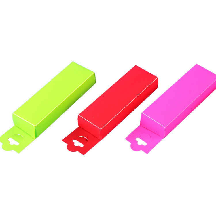 专色印刷pvc唇膏化妆品透明塑料盒pet挂耳半透明包装盒异形折叠盒