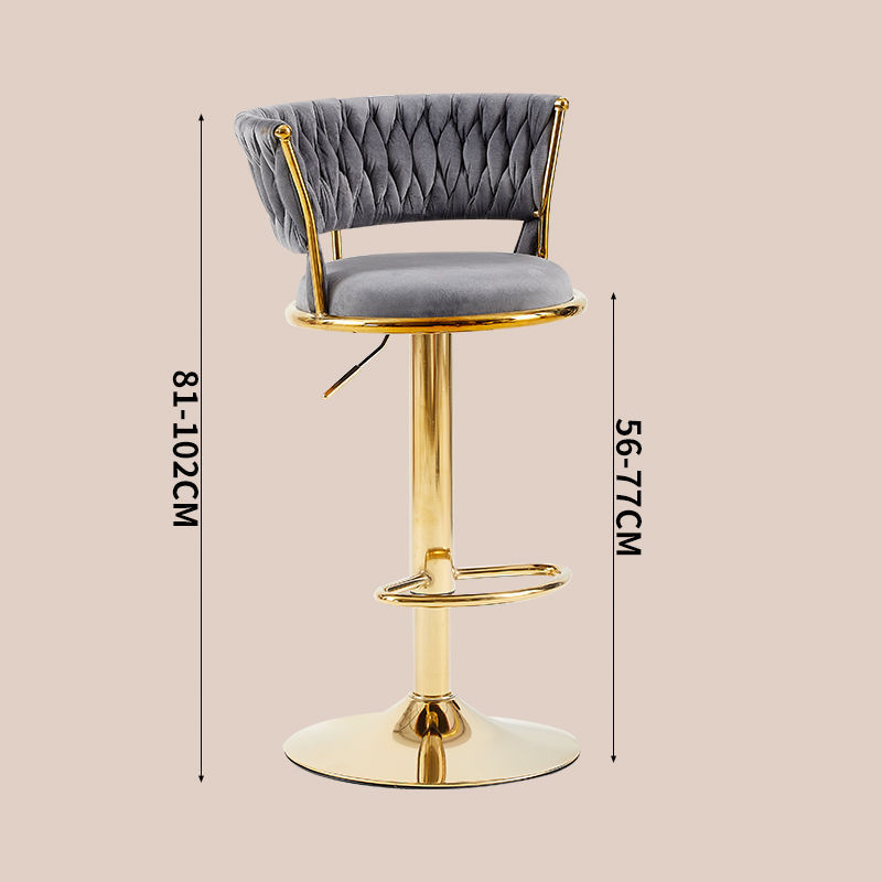 Silla de bar de lujo ligera, taburetes altos, silla de respaldo para el hogar, silla de cajero giratoria y silla de elevación de la recepción. image 8