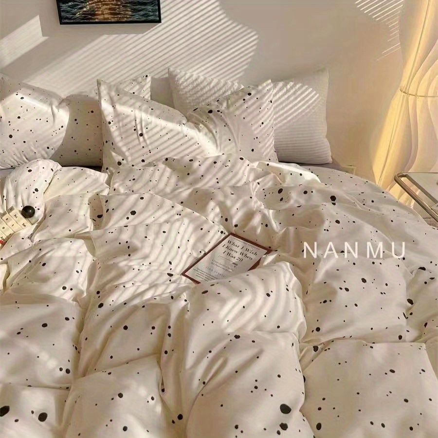 治愈系水洗棉四件套ins风女孩子满目星辰三件套宿舍被套床单双人