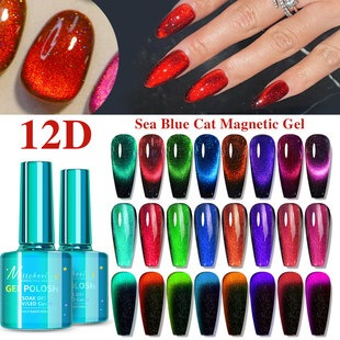 Manicure Popular 12D Gem Cat Eye Glue Bright Meteor Cat Eye Glue Laser Nail Polish Glue Nail Salon Manufacturer Wholesale
