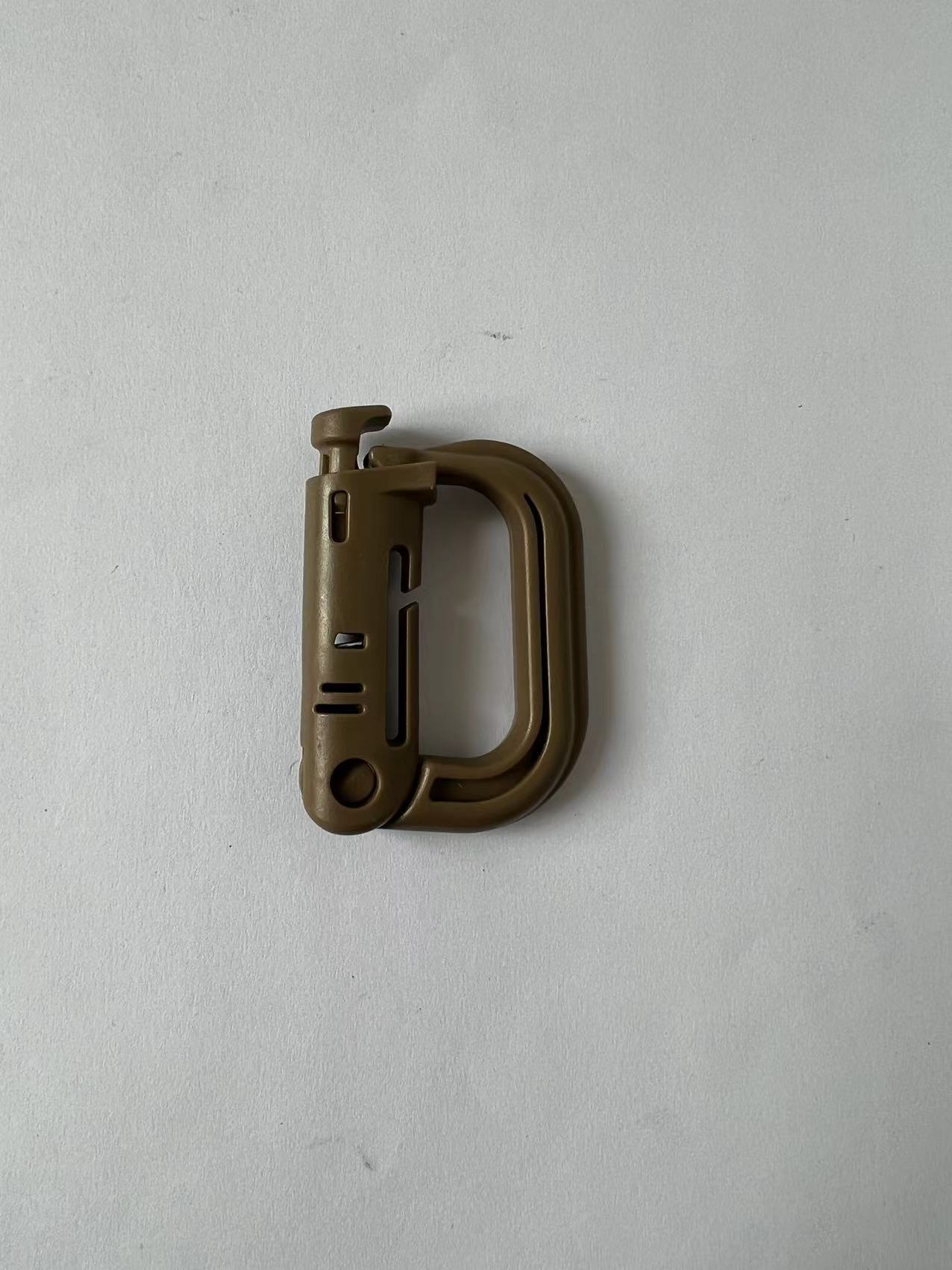 Cerradura de tipo D táctica Prensa abierta de alta resistencia hebilla de gancho de plástico 25MM cinta alpinismo hebilla de gancho hebilla de plástico