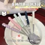 家用长柄少女彩色圆勺