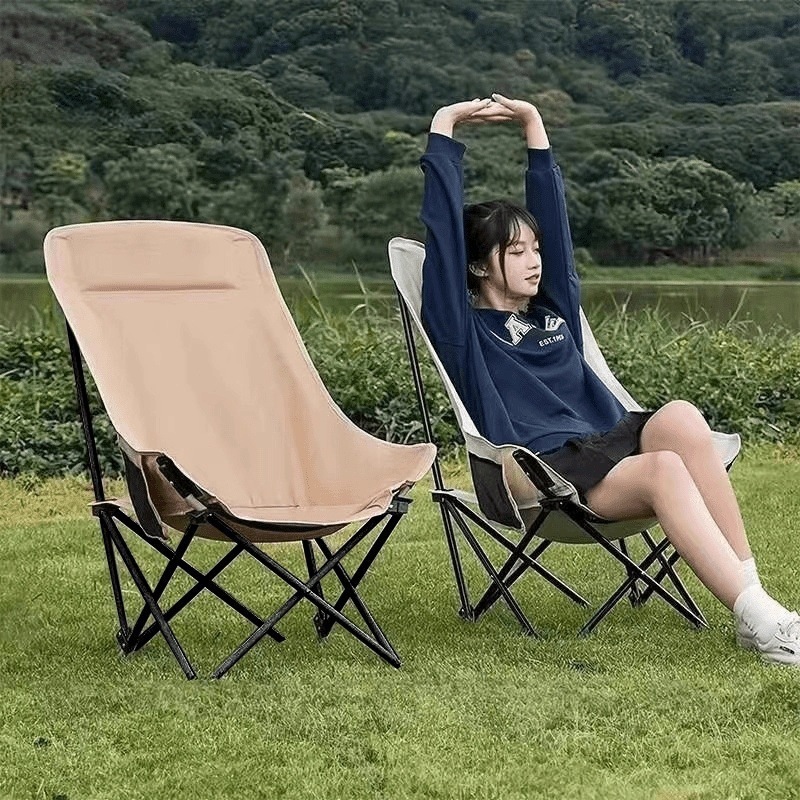 Moon Folding Outdoor Folding Chair Camping Chair Portable Stool Portable Fishing Picnic Sketching Backrest