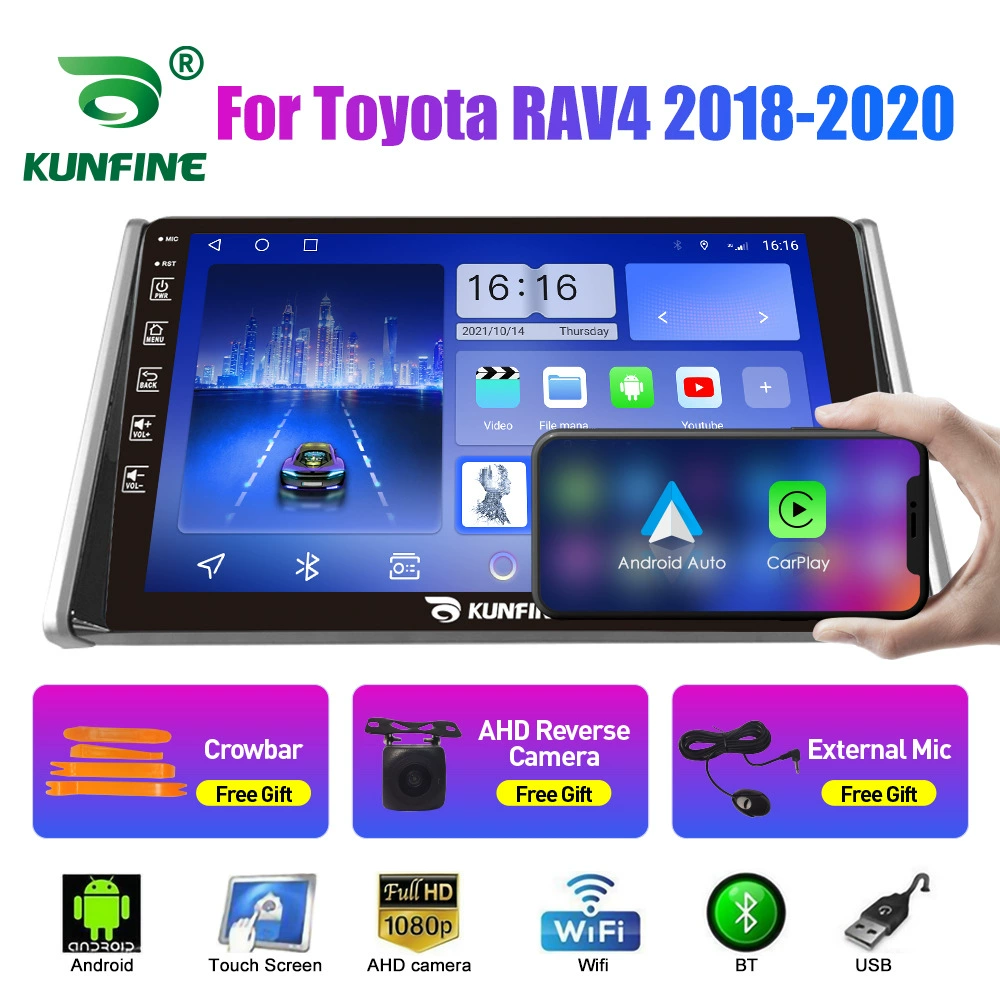 Подходит для автомобильного навигатора Toyota RAV4 2018-2020 с Android, GPS-подсветка заднего изображения, всестороннее устройство