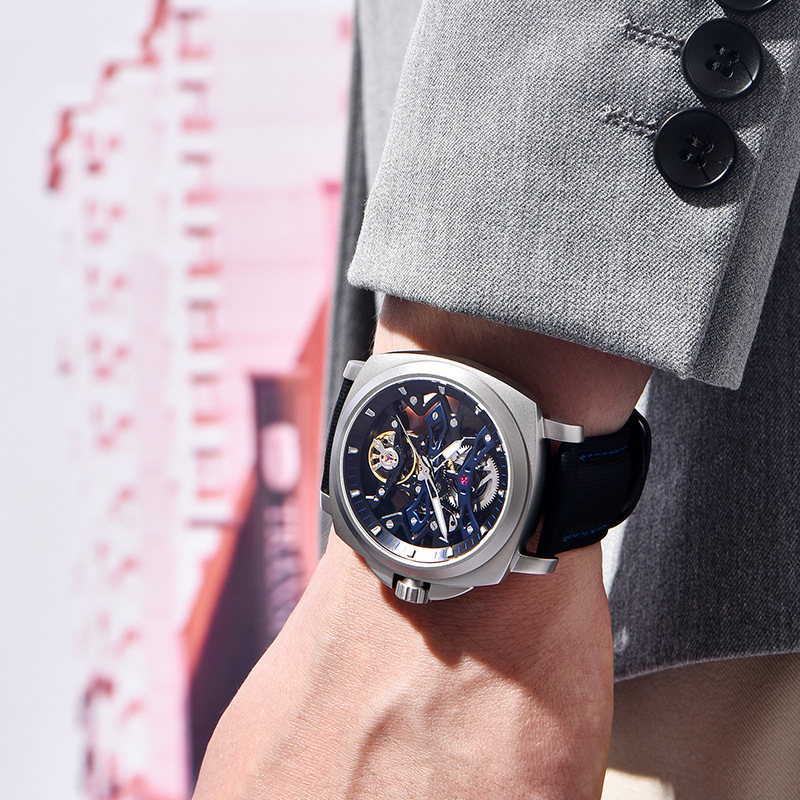 PAGANI DESIGN movimiento hueco hombre automático reloj mecánico impermeable reloj de pulsera de acero inoxidable PD-YS017