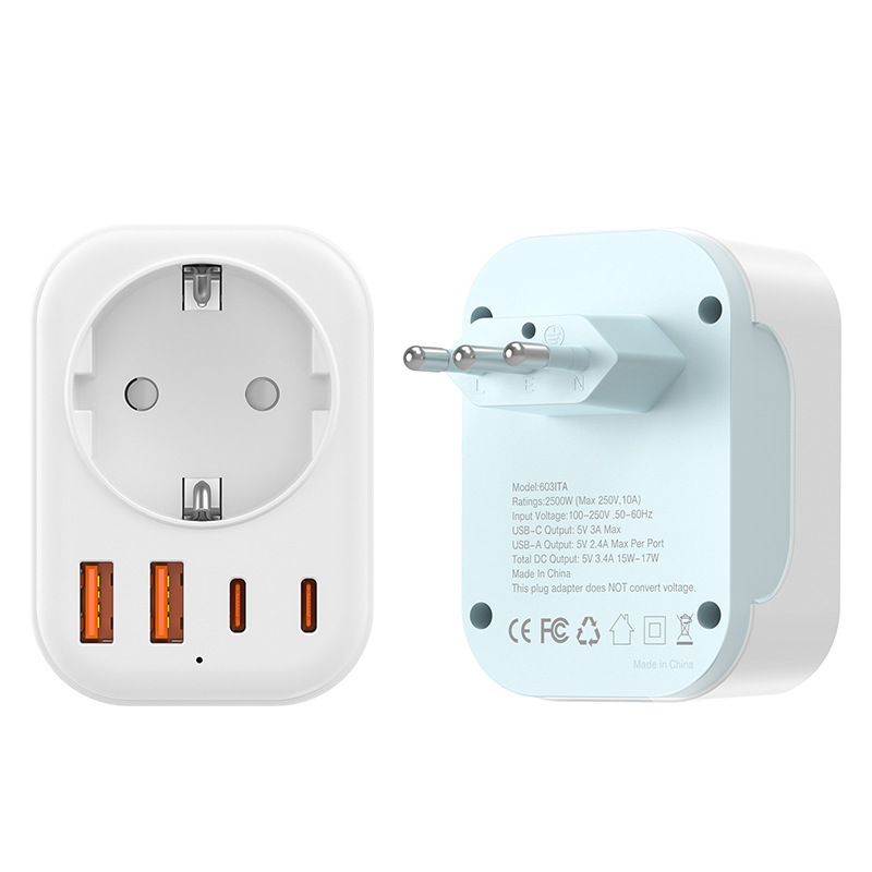 Italian to European gauge conversion plug charger Italian to European gauge conversion socket