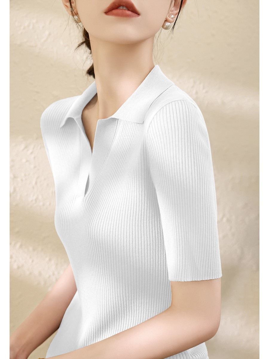 白色~双曲升级面料抗起球 短袖