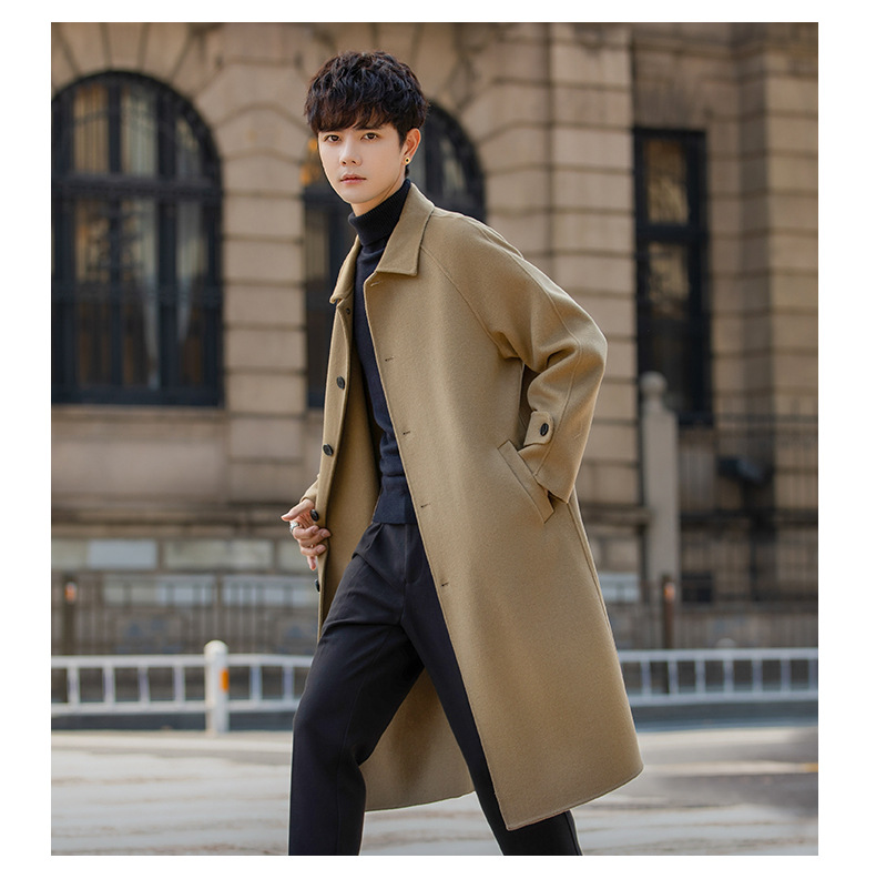 Men's Double-sided Woolen Coats Winter Thickened Wool Windbreaker