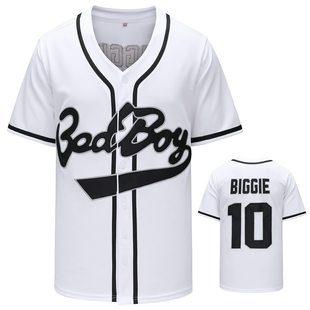 [Embroidered Us Size Ready Stock] Amazon Cross-Border Retro Embroidered Hip-Hop Party Loose Baseball Jersey Large Size Lining