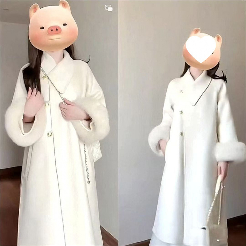 Women's Double-sided Coat, Mid-length, Over-the-knee, New Autumn/winter 2025, Versatile Woolen Coat For Women_voghion.com