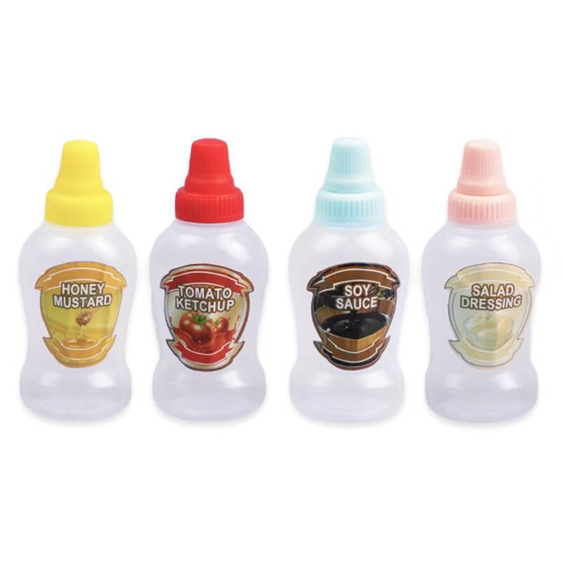 キッチン家庭用ミニ調味料ボトルトマトサラダハニースクイーズボトルソースボトル食品グレードのスクイーズボトルクロスボーダー|undefined